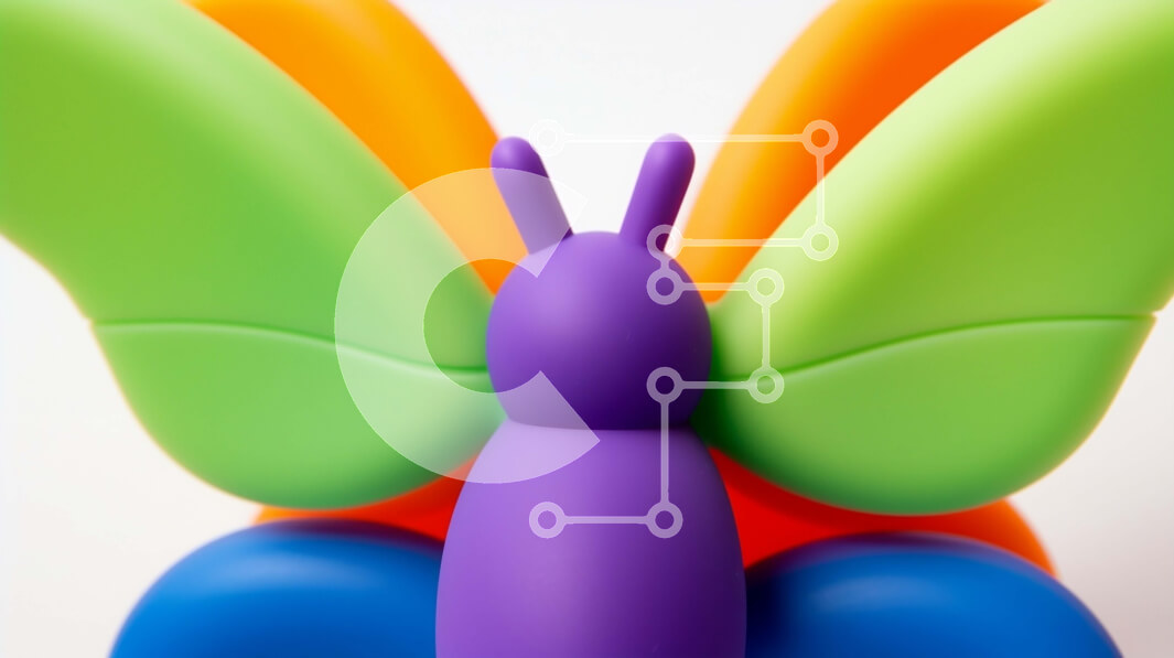 Intra Συλλεκτικό Ξύλινο Παζλ Plywood  4mm - Πολύχρωμο παιχνίδι πεταλούδα στα μπαλόνια Σε Ξύλινο Κουτί - Διαστάσεις Puzzle: 10x10 cm – 25 κομμάτια