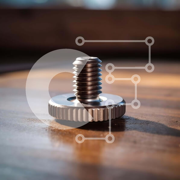 Intra Συλλεκτικό Ξύλινο Παζλ Plywood  4mm - Μεταλλική βίδα σε ημιτελή ξύλινη επιφάνεια Σε Ξύλινο Κουτί - Διαστάσεις: 10x10 cm – 25 κομμάτια