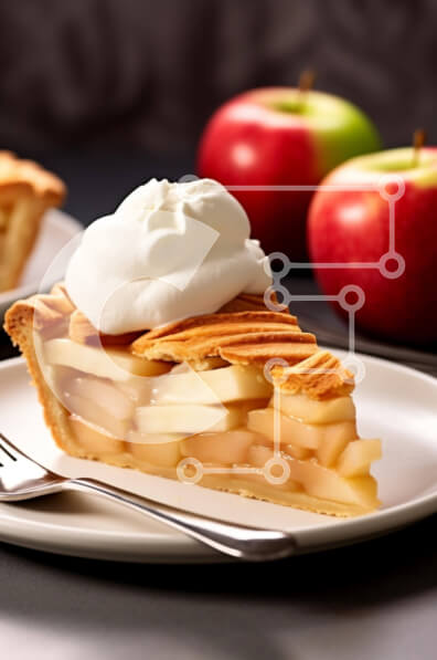 Σετ των 2 Intra Συλλεκτικό Ξύλινο Παζλ Plywood  4mm - Νόστιμη μηλόπιτα με σαντιγί και φρέσκα μήλα Σε Ξύλινο Κουτί - Διαστάσεις: 10x10 cm – 25 κομμάτια