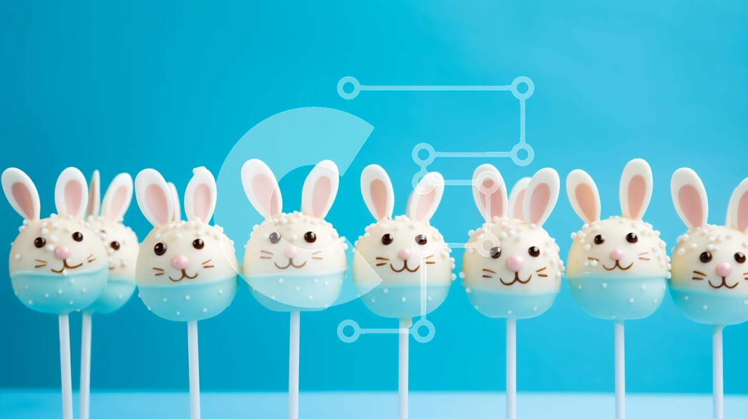 Σετ των 2 Intra Συλλεκτικό Ξύλινο Παζλ Plywood  4mm - Cake Pops και Cupcakes με πασχαλινό θέμα Σε Ξύλινο Κουτί - Διαστάσεις: 10x10 cm – 25 κομμάτια