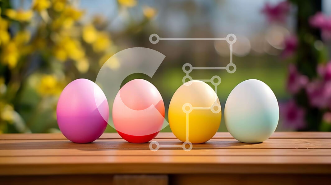 Intra Συλλεκτικό Ξύλινο Παζλ Plywood  4mm - Πολύχρωμα διακοσμητικά αυγά για την άνοιξη ή το Πάσχα Σε Ξύλινο Κουτί - Διαστάσεις: 10x10 cm – 25 κομμάτια