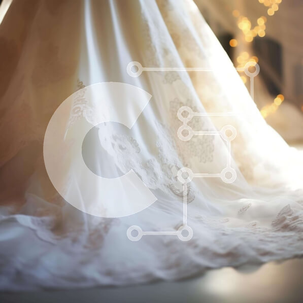 Σετ των 2 Intra Συλλεκτικό Ξύλινο Παζλ Plywood  4mm - Κομψό λευκό νυφικό πίσω όψη Σε Ξύλινο Κουτί - Διαστάσεις: 10x10 cm – 25 κομμάτια