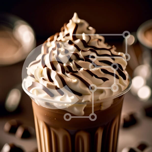 Σετ των 2 Intra Συλλεκτικό Ξύλινο Παζλ Plywood  4mm - Αφεθείτε σε ένα δροσιστικό Milkshake σοκολάτας με σαντιγί Σε Ξύλινο Κουτί - Διαστάσεις: 10x10 cm – 25 κομμάτια