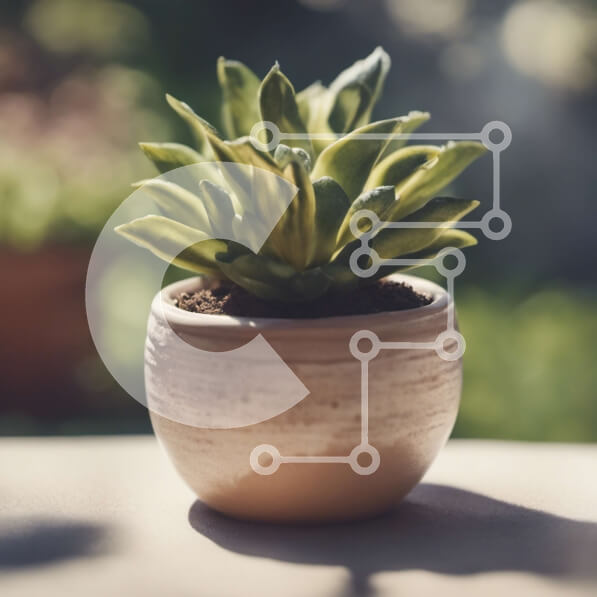 Intra Συλλεκτικό Ξύλινο Παζλ Plywood  4mm - Παχύφυτο σε ξύλινο τραπέζι με θέα στο παράθυρο Σε Ξύλινο Κουτί - Διαστάσεις: 10x10 cm – 25 κομμάτια