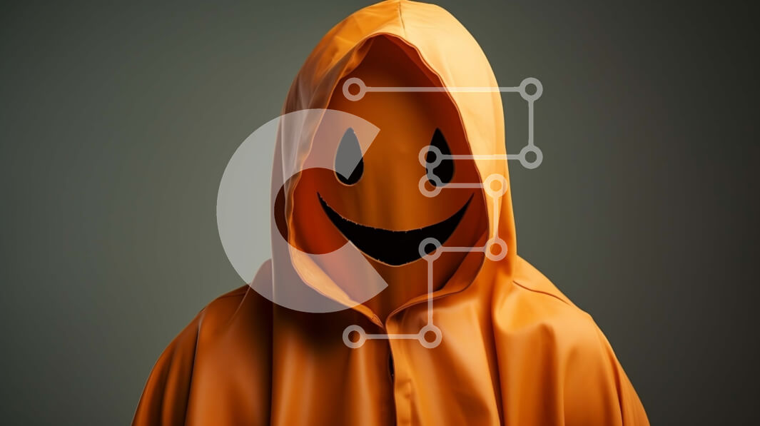 Intra Συλλεκτικό Ξύλινο Παζλ Plywood  4mm - Άτομο που φορά πορτοκαλί αδιάβροχο με χαμογελαστό πρόσωπο Σε Ξύλινο Κουτί - Διαστάσεις Puzzle: 10x10 cm – 25 κομμάτια