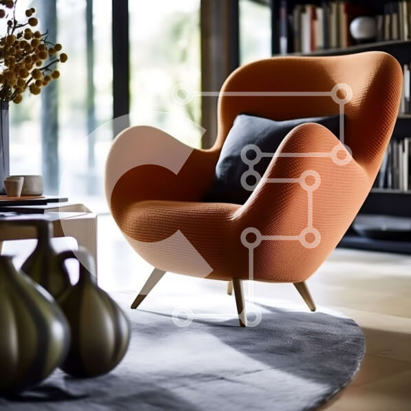 Intra Συλλεκτικό Ξύλινο Παζλ Plywood  4mm - Κομψή και άνετη πολυθρόνα σε ένα άνετο σαλόνι Σε Ξύλινο Κουτί - Διαστάσεις Puzzle: 10x10 cm – 25 κομμάτια