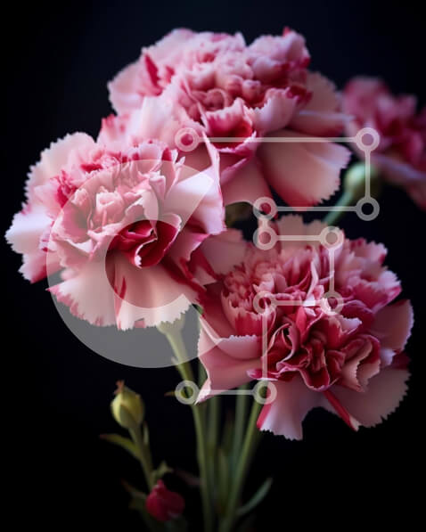 Intra Συλλεκτικό Ξύλινο Παζλ Plywood  4mm - Τρία ροζ γαρίφαλα σε γυάλινο βάζο Σε Ξύλινο Κουτί - Διαστάσεις: 10x10 cm – 25 κομμάτια