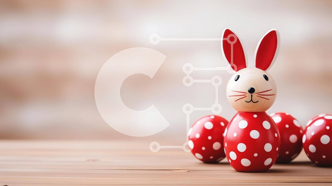 Intra Συλλεκτικό Ξύλινο Παζλ Plywood  4mm - Πασχαλινό παιχνίδι λαγουδάκι με κόκκινη και άσπρη πουά που κάθεται στα αυγά Σε Ξύλινο Κουτί - Διαστάσεις: 10x10 cm – 25 κομμάτια