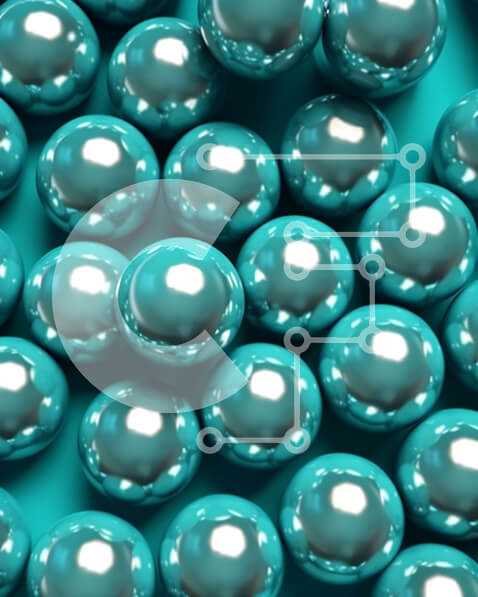 Intra Συλλεκτικό Ξύλινο Παζλ Plywood  4mm - Όμορφη κινηματογράφηση σε πρώτο πλάνο από λαμπερά μπλε μάρμαρα σε τιρκουάζ φόντο Σε Ξύλινο Κουτί - Διαστάσεις: 10x10 cm – 25 κομμάτια