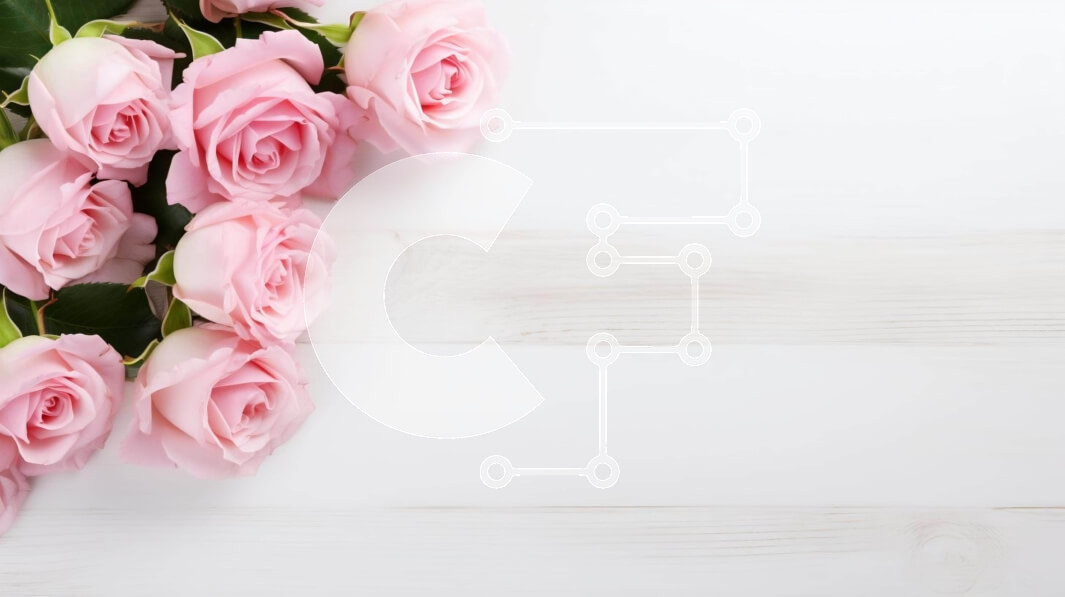 Intra Συλλεκτικό Ξύλινο Παζλ Plywood  4mm - Μπουκέτο με ροζ τριαντάφυλλα σε σχήμα καρδιάς σε λευκό ξύλινο τραπέζι Σε Ξύλινο Κουτί - Διαστάσεις Puzzle: 10x10 cm – 25 κομμάτια