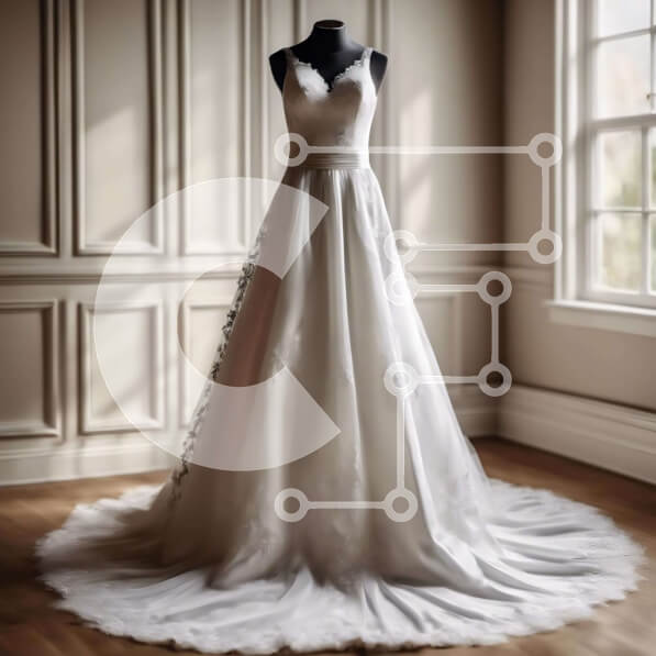 Σετ των 2 Intra Συλλεκτικό Ξύλινο Παζλ Plywood  4mm - Κομψό λευκό νυφικό σε μανεκέν Σε Ξύλινο Κουτί - Διαστάσεις: 10x10 cm – 25 κομμάτια