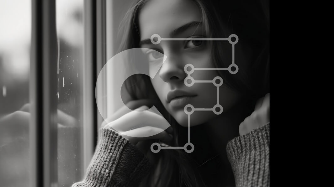 Intra Συλλεκτικό Ξύλινο Παζλ Plywood  4mm - Νεαρή γυναίκα που κοιτάζει έξω από το παράθυρο τη βροχερή ημέρα Σε Ξύλινο Κουτί - Διαστάσεις Puzzle: 10x10 cm – 25 κομμάτια