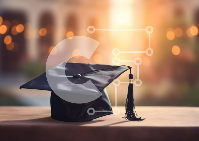 Intra Συλλεκτικό Ξύλινο Παζλ Plywood  4mm - Μαύρο καπάκι αποφοίτησης στο τραπέζι σε εξωτερικούς χώρους Σε Ξύλινο Κουτί - Διαστάσεις Puzzle: 10x10 cm – 25 κομμάτια