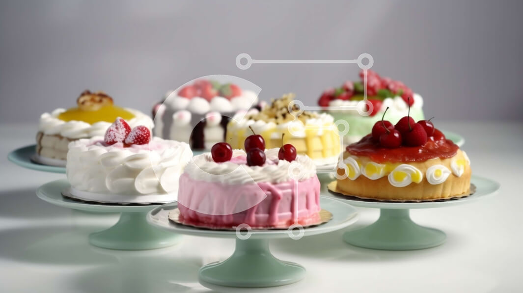 Σετ των 2 Intra Συλλεκτικό Ξύλινο Παζλ Plywood  4mm - Ποικιλία από νόστιμα cupcakes σε βάση για κέικ Σε Ξύλινο Κουτί - Διαστάσεις: 10x10 cm – 25 κομμάτια