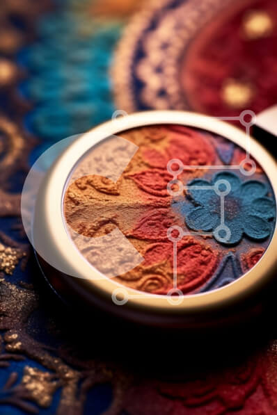 Intra Συλλεκτικό Ξύλινο Παζλ Plywood  4mm - Όμορφη εικόνα προσώπου γυναίκας από κοντά με παραδοσιακό ινδικό Bindi Σε Ξύλινο Κουτί - Διαστάσεις Puzzle: 10x10 cm – 25 κομμάτια