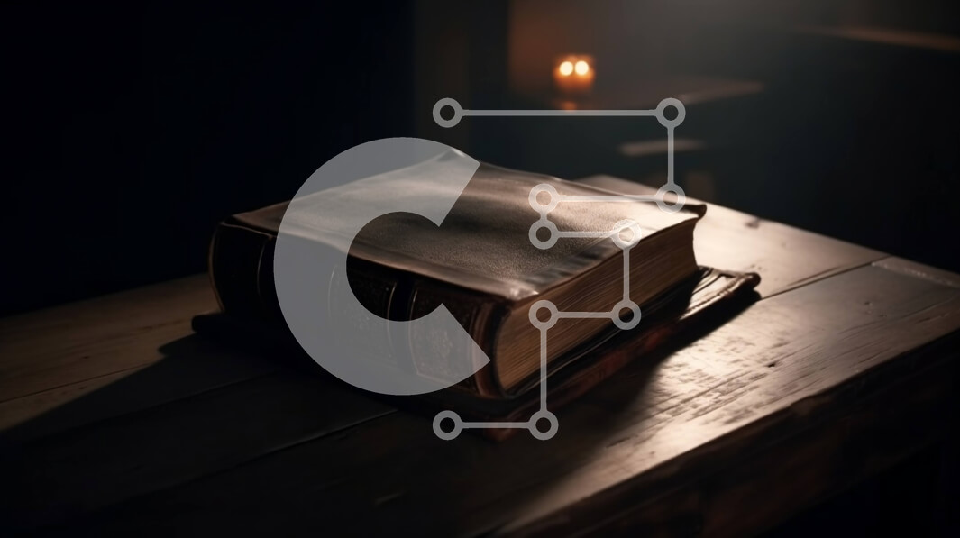 Intra Συλλεκτικό Ξύλινο Παζλ Plywood  4mm - Μυστηριώδης εικόνα ενός δωματίου με χαμηλό φωτισμό με ένα δερματόδετο βιβλίο Σε Ξύλινο Κουτί - Διαστάσεις Puzzle: 10x10 cm – 25 κομμάτια