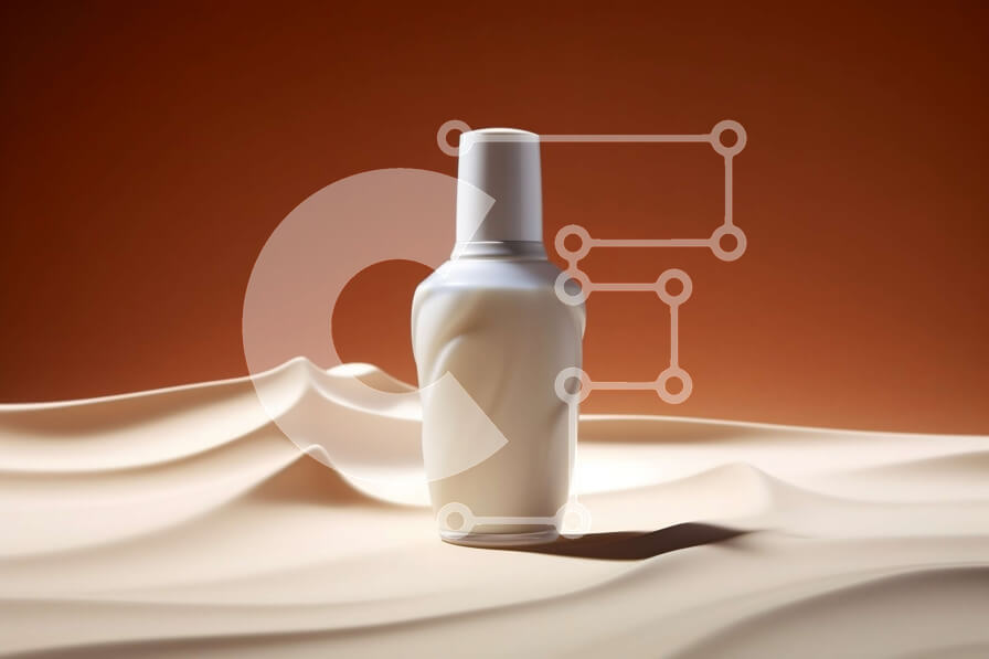 Intra Συλλεκτικό Ξύλινο Παζλ Plywood  4mm - Λευκό μπουκάλι στον αμμόλοφο στην έρημο - όμορφη φωτογραφία της φύσης Σε Ξύλινο Κουτί - Διαστάσεις: 10x10 cm – 25 κομμάτια