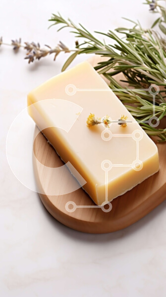 Intra Συλλεκτικό Ξύλινο Παζλ Plywood  4mm - Ξύλινη σανίδα κοπής με σαπούνι και αποξηραμένη λεβάντα Σε Ξύλινο Κουτί - Διαστάσεις Puzzle: 10x10 cm – 25 κομμάτια