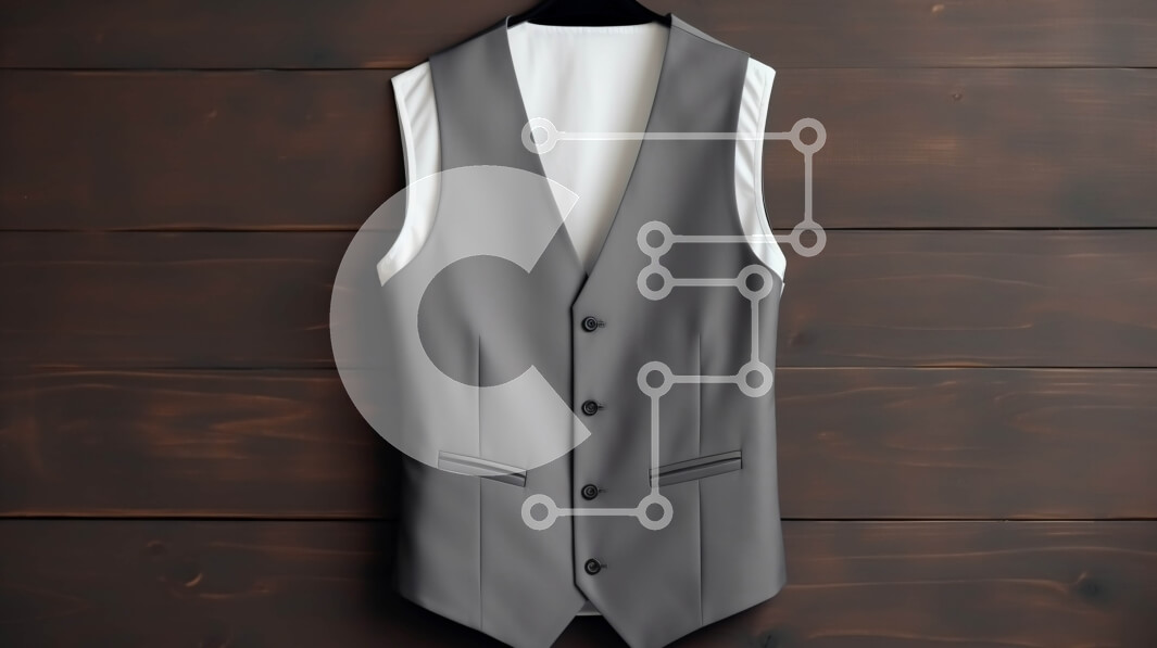 Intra Συλλεκτικό Ξύλινο Παζλ Plywood  4mm - Γκρι γιλέκο που κρέμεται σε ξύλινο τοίχο Σε Ξύλινο Κουτί - Διαστάσεις: 10x10 cm – 25 κομμάτια