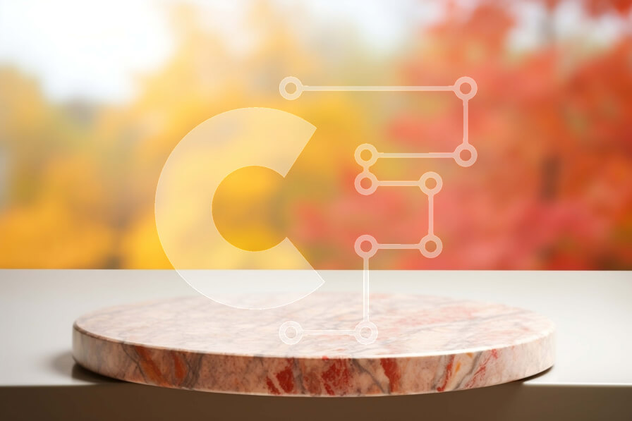 Intra Συλλεκτικό Ξύλινο Παζλ Plywood  4mm - Μαρμάρινος πάγκος με φόντο το φθινοπωρινό δέντρο Σε Ξύλινο Κουτί - Διαστάσεις Puzzle: 10x10 cm – 25 κομμάτια