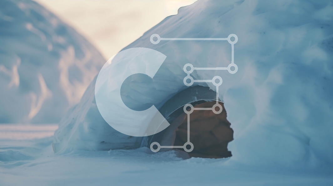 Intra Συλλεκτικό Ξύλινο Παζλ Plywood  4mm - Snow Igloo με γύρω χιονισμένα δέντρα και βουνά Σε Ξύλινο Κουτί - Διαστάσεις: 10x10 cm – 25 κομμάτια