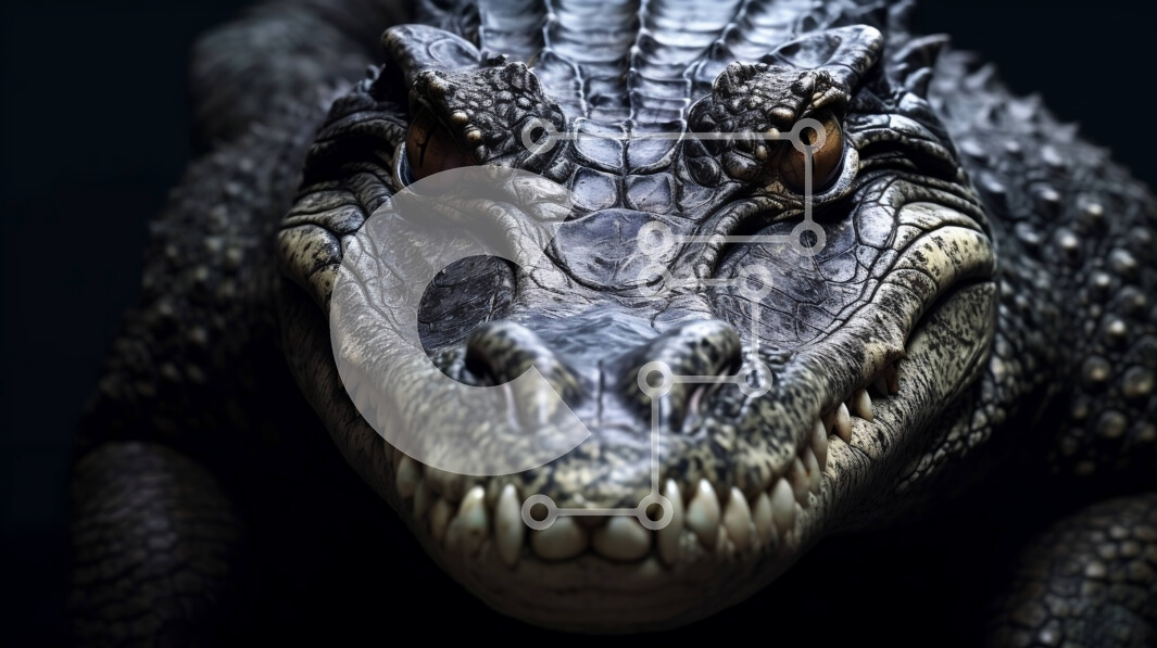 Intra Συλλεκτικό Ξύλινο Παζλ Plywood  4mm - Εκφοβιστική φωτογραφία αλιγάτορα με ανοιχτά σαγόνια και γυμνά δόντια Σε Ξύλινο Κουτί - Διαστάσεις: 10x10 cm – 25 κομμάτια