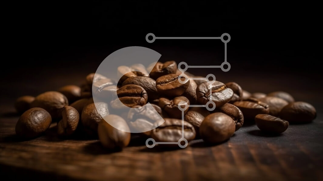 Σετ των 2 Intra Συλλεκτικό Ξύλινο Παζλ Plywood  4mm - Όμορφος σωρός κόκκων καφέ σε ξύλινη επιφάνεια Σε Ξύλινο Κουτί - Διαστάσεις: 10x10 cm – 25 κομμάτια