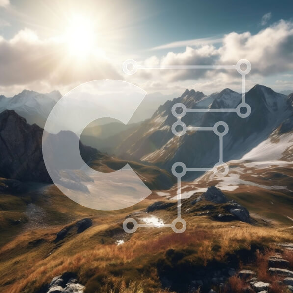 Intra Συλλεκτικό Ξύλινο Παζλ Plywood  4mm - Εκπληκτικό τοπίο από χιονισμένα βουνά με καθαρό, ηλιόλουστο ουρανό Σε Ξύλινο Κουτί - Διαστάσεις: 10x10 cm – 25 κομμάτια