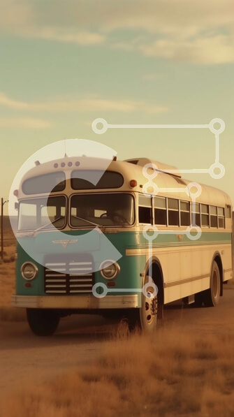 Intra Συλλεκτικό Ξύλινο Παζλ Plywood  4mm - Εκλεκτής ποιότητας λεωφορείο που οδηγεί στην εξοχή - Φωτογραφία Αρχείου Σε Ξύλινο Κουτί - Διαστάσεις Puzzle: 10x10 cm – 25 κομμάτια