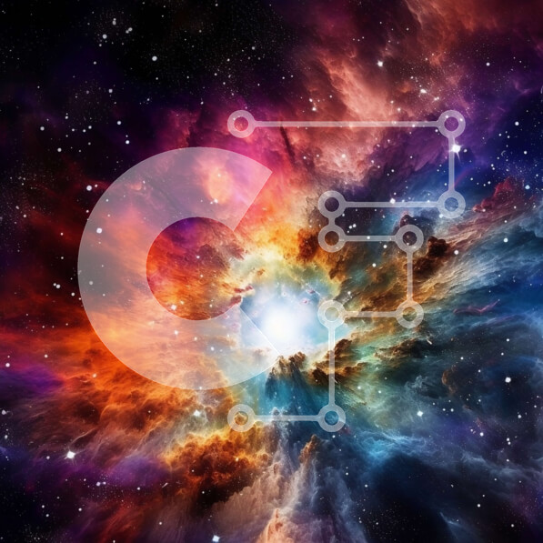 Intra Συλλεκτικό Ξύλινο Παζλ Plywood  4mm - Εκπληκτική εικόνα ενός πολύχρωμου νεφελώματος στο διάστημα Σε Ξύλινο Κουτί - Διαστάσεις: 10x10 cm – 25 κομμάτια