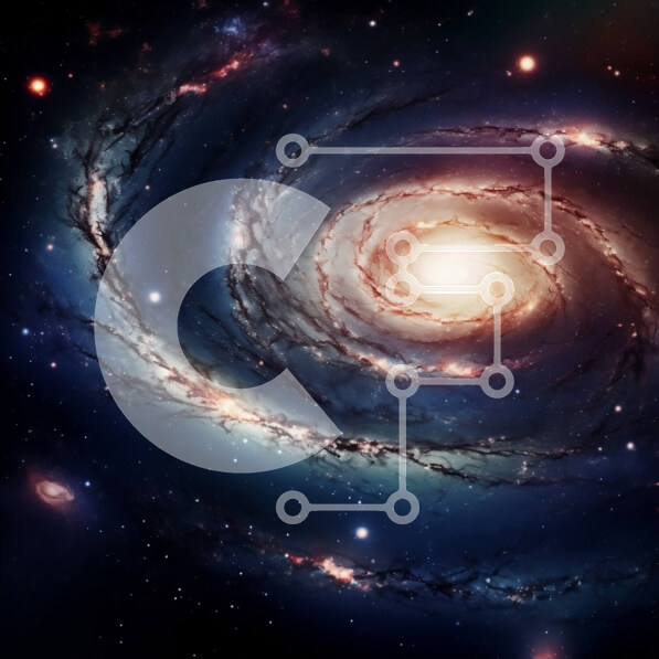 Intra Συλλεκτικό Ξύλινο Παζλ Plywood  4mm - Σπειροειδής Γαλαξίας στο Διάστημα Σε Ξύλινο Κουτί - Διαστάσεις: 10x10 cm – 25 κομμάτια