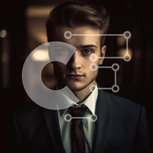 Intra Συλλεκτικό Ξύλινο Παζλ Plywood  4mm - Νεαρός άνδρας με επίσημη ενδυμασία Σε Ξύλινο Κουτί - Διαστάσεις Puzzle: 10x10 cm – 25 κομμάτια