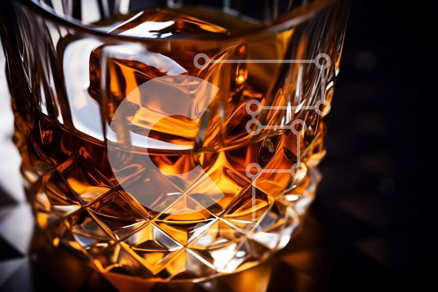 Intra Συλλεκτικό Ξύλινο Παζλ Plywood  4mm - Ποτήρι ουίσκι με παγάκια Σε Ξύλινο Κουτί - Διαστάσεις Puzzle: 10x10 cm – 25 κομμάτια