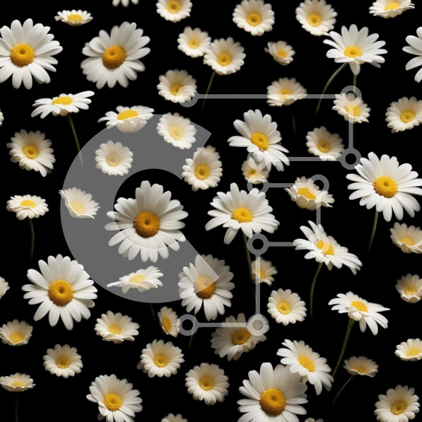 Intra Συλλεκτικό Ξύλινο Παζλ Plywood  4mm - Όμορφη εικόνα λευκών μαργαριτών σε μαύρο φόντο Σε Ξύλινο Κουτί - Διαστάσεις: 10x10 cm – 25 κομμάτια