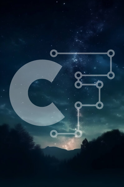 Σετ των 2 Intra Συλλεκτικό Ξύλινο Παζλ Plywood  4mm - Όμορφη εικόνα ενός έναστρου νυχτερινού ουρανού με δέντρα και βουνά Σε Ξύλινο Κουτί - Διαστάσεις: 10x10 cm – 25 κομμάτια