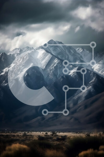 Σετ των 2 Intra Συλλεκτικό Ξύλινο Παζλ Plywood  4mm - Όμορφη εικόνα της χιονισμένης οροσειράς με τα σκοτεινά σύννεφα Σε Ξύλινο Κουτί - Διαστάσεις: 10x10 cm – 25 κομμάτια