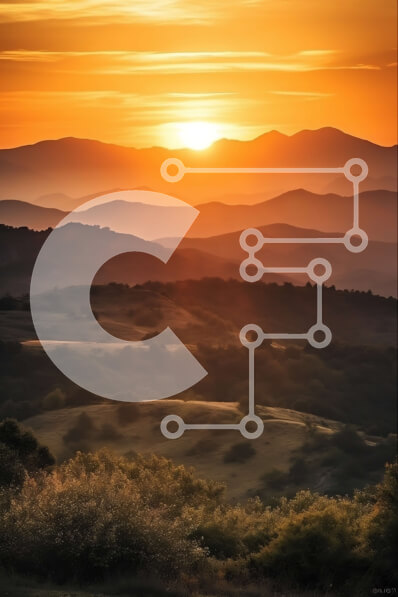 Σετ των 2 Intra Συλλεκτικό Ξύλινο Παζλ Plywood  4mm - Ηλιοβασίλεμα που κόβει την ανάσα πάνω από μια μαγευτική οροσειρά Σε Ξύλινο Κουτί - Διαστάσεις: 10x10 cm – 25 κομμάτια