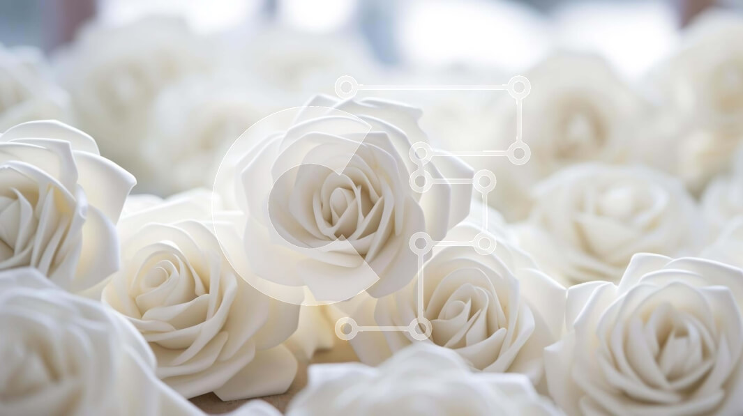 Intra Συλλεκτικό Ξύλινο Παζλ Plywood  4mm - Διάφορα λευκά τριαντάφυλλα και άλλα λουλούδια σε λουλουδάτη σύνθεση Σε Ξύλινο Κουτί - Διαστάσεις: 10x10 cm – 25 κομμάτια