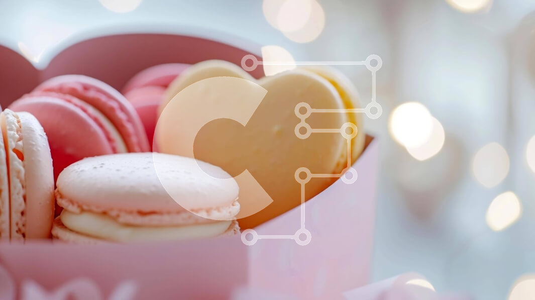 Σετ των 2 Intra Συλλεκτικό Ξύλινο Παζλ Plywood  4mm - Ποικιλία μακαρόν και γλυκές λιχουδιές σε ροζ κουτί Σε Ξύλινο Κουτί - Διαστάσεις: 10x10 cm – 25 κομμάτια