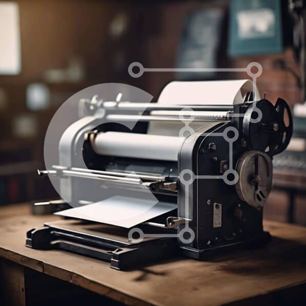 Intra Συλλεκτικό Ξύλινο Παζλ Plywood  4mm - Vintage γραφομηχανή σε ξύλινο τραπέζι Σε Ξύλινο Κουτί - Διαστάσεις: 10x10 cm – 25 κομμάτια