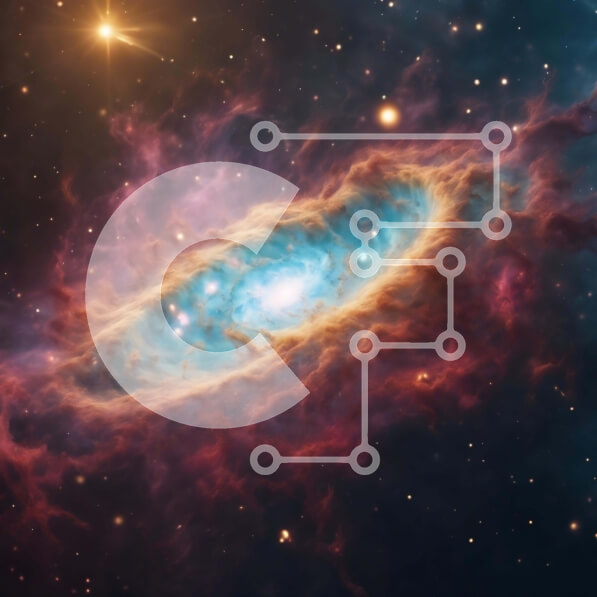 Intra Συλλεκτικό Ξύλινο Παζλ Plywood  4mm - Καλλιτεχνική απόδοση του σπειροειδούς νεφελώματος στον νότιο αστερισμό της Carina Σε Ξύλινο Κουτί - Διαστάσεις Puzzle: 10x10 cm – 25 κομμάτια