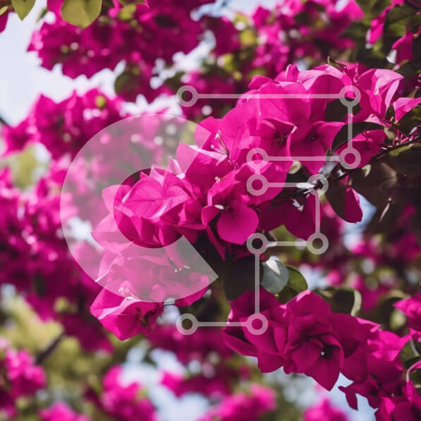 Intra Συλλεκτικό Ξύλινο Παζλ Plywood  4mm - Ανθισμένο δέντρο με ροζ λουλούδια και πράσινα φύλλα Σε Ξύλινο Κουτί - Διαστάσεις: 10x10 cm – 25 κομμάτια