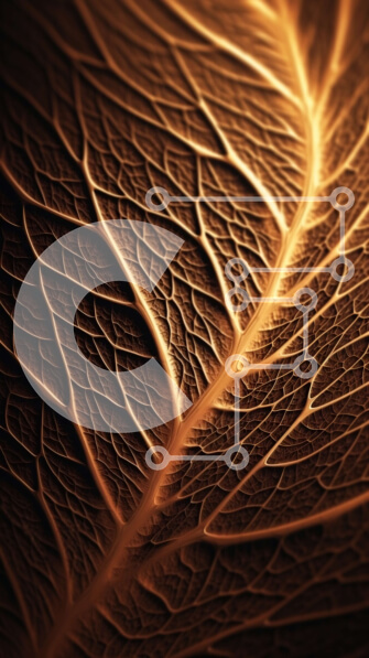 Σετ των 2 Intra Συλλεκτικό Ξύλινο Παζλ Plywood  4mm - Λεπτομερής εικόνα ενός καφέ υφής φύλλου με φλέβες Σε Ξύλινο Κουτί - Διαστάσεις: 10x10 cm – 25 κομμάτια