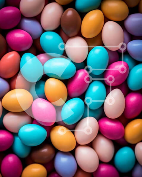 Intra Συλλεκτικό Ξύλινο Παζλ Plywood  4mm - Πολύχρωμα Πασχαλινά αυγά σε μπλε, ροζ και κίτρινο Σε Ξύλινο Κουτί - Διαστάσεις: 10x10 cm – 25 κομμάτια