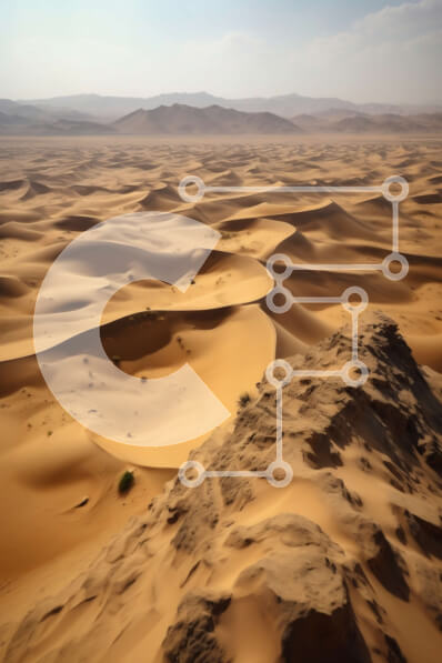 Σετ των 2 Intra Συλλεκτικό Ξύλινο Παζλ Plywood  4mm - Εκπληκτική εικόνα των αμμοθινών στην έρημο σε μια καθαρή μέρα Σε Ξύλινο Κουτί - Διαστάσεις: 10x10 cm – 25 κομμάτια