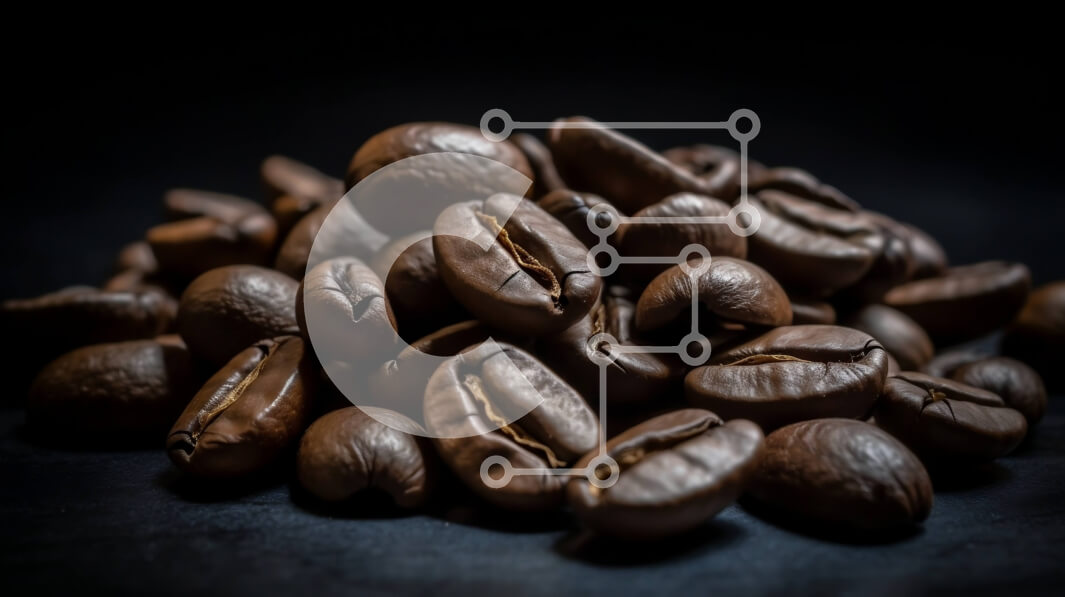 Σετ των 2 Intra Συλλεκτικό Ξύλινο Παζλ Plywood  4mm - Σκούρο καφέ κόκκοι καφέ στοιβάζονται ψηλά σε μαύρο φόντο Σε Ξύλινο Κουτί - Διαστάσεις: 10x10 cm – 25 κομμάτια