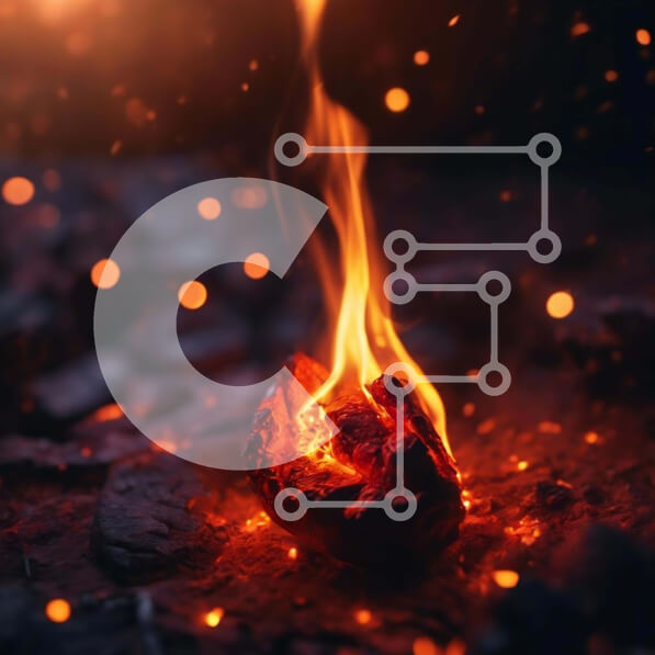 Intra Συλλεκτικό Ξύλινο Παζλ Plywood  4mm - Καύση άνθρακα για ενέργεια και ζεστασιά Σε Ξύλινο Κουτί - Διαστάσεις Puzzle: 10x10 cm – 25 κομμάτια