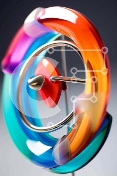 Intra Συλλεκτικό Ξύλινο Παζλ Plywood  4mm - Πολύχρωμο περιστρεφόμενο αντικείμενο με γυαλί, μέταλλο και πλαστικά υλικά Σε Ξύλινο Κουτί - Διαστάσεις: 10x10 cm – 25 κομμάτια