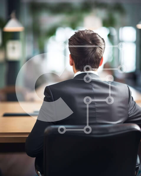 Intra Συλλεκτικό Ξύλινο Παζλ Plywood  4mm - Επιχειρηματίας στο γραφείο Σε Ξύλινο Κουτί - Διαστάσεις Puzzle: 10x10 cm – 25 κομμάτια