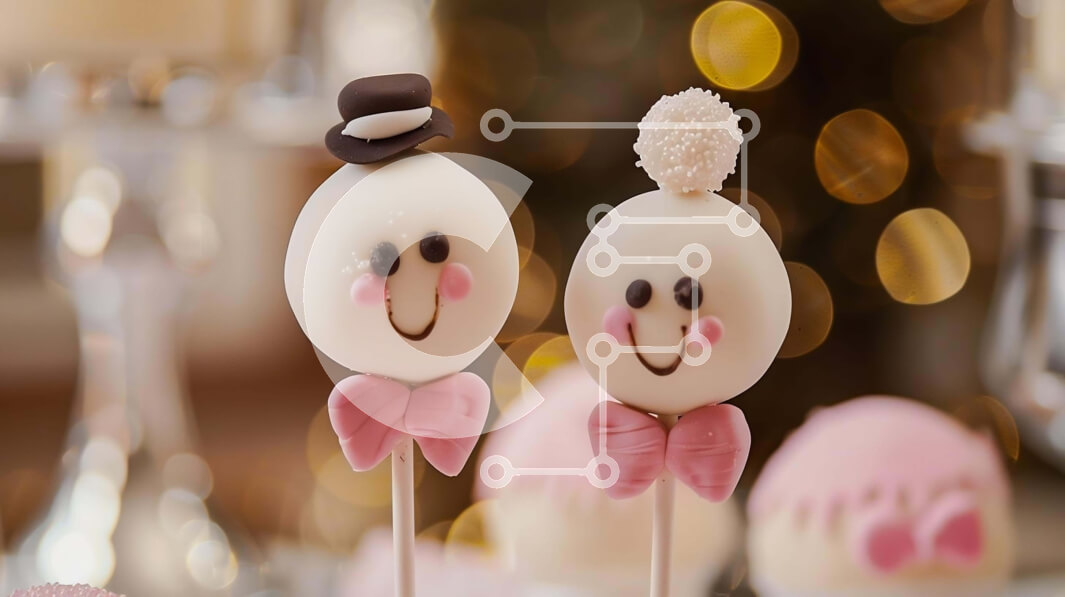 Intra Συλλεκτικό Ξύλινο Παζλ Plywood  4mm - Couple Cake Pops για εορταστικές περιστάσεις Σε Ξύλινο Κουτί - Διαστάσεις: 10x10 cm – 25 κομμάτια